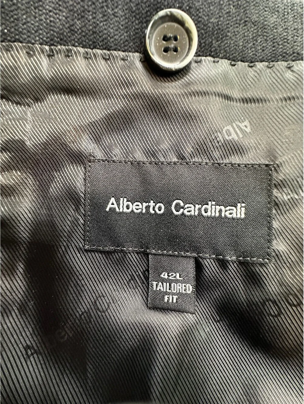 Alberto Cardinali Men's Gray Velvet Tailored Fit Blazer 42L